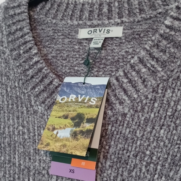 Orvis Ladies' Chenille Pullover V-Neck Sweater XS - Picture 5 of 6
